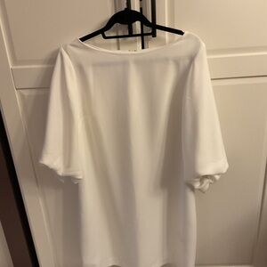 Banana Republic White Boxy Crepe Dress